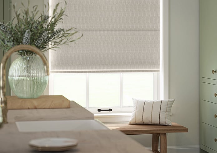 Braemar, Gull Grey - Motorised Roman Blind - Image 5